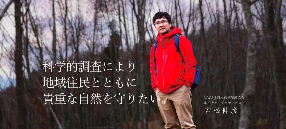 科学的調査により地域住民とともに貴重な自然を守りたい。　NACS-J日本自然保護協会ネイチャーアクティビスト若松伸彦