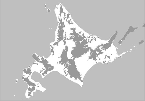 北海道国有林分布図