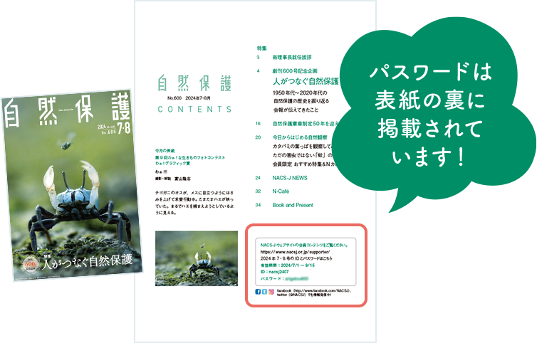 パスワードは表紙の裏に掲載されています！