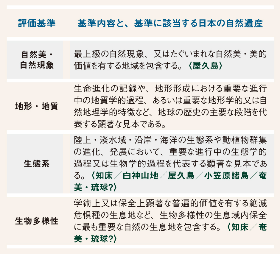 世界自然遺産ってなに 日本自然保護協会オフィシャルサイト