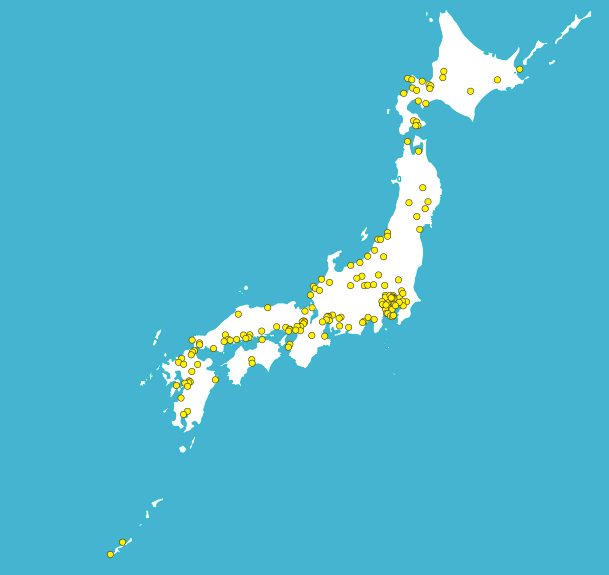 調査地点の分布図