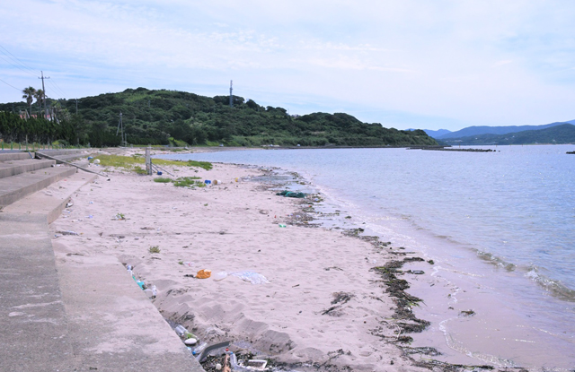 旧角島小学校前海岸の写真