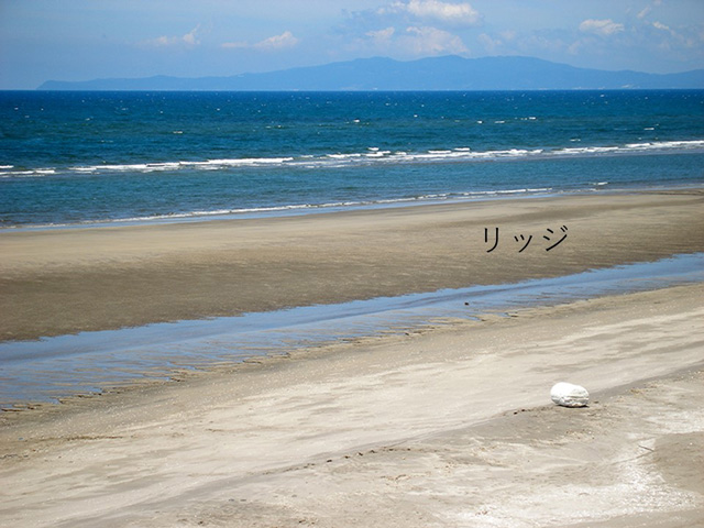 鹿児島県吹上浜の中間型砂浜