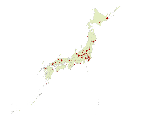 日本地図の画像