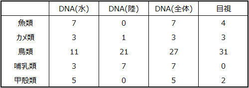 分類表