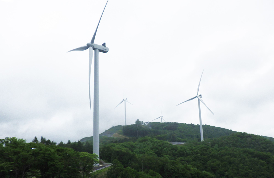 風力発電機の写真