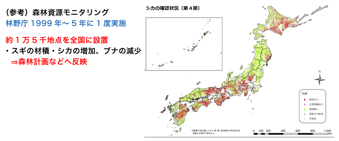 （参考）森林資源モニタリング林野庁1999年～5年に1度実施