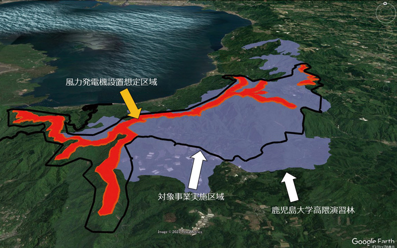 垂水風力発電事業の計画図