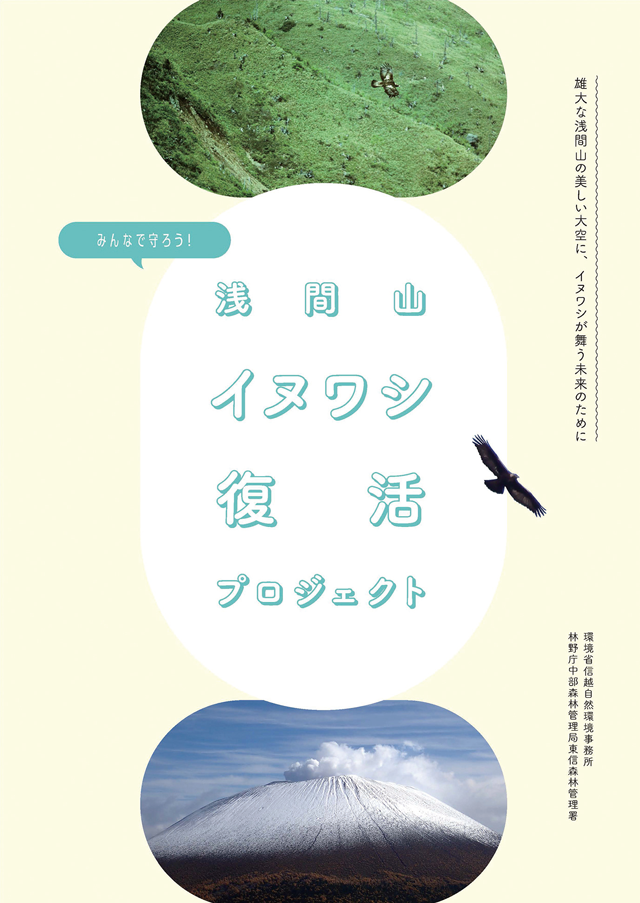 浅間山イヌワ復活復活プロジェクトのパンフレットの画像