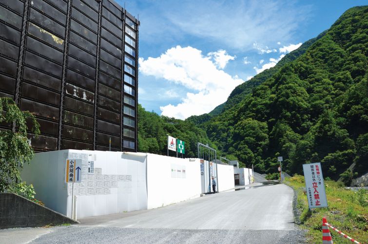 長野県大鹿村のリニア工事現場