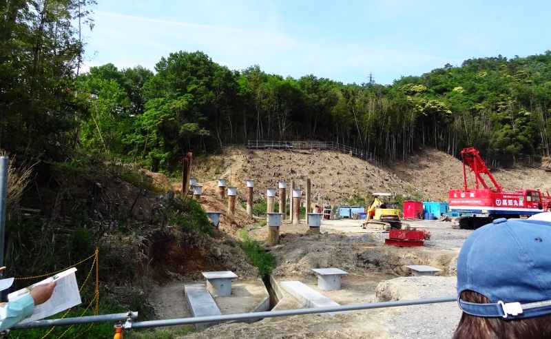 路線建設工事現場(写真)