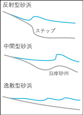 砂浜タイプの模式図