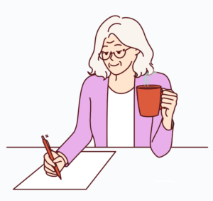 高齢の女性のイラスト画像