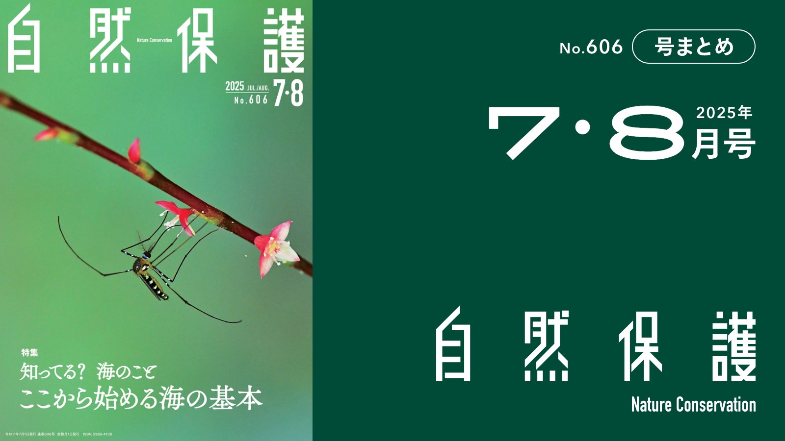 会報『自然保護』No.606 2025年7・8月号 特集：知ってる？ 海のこと