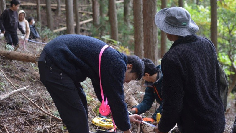 植物の記録を取る参加者の画像