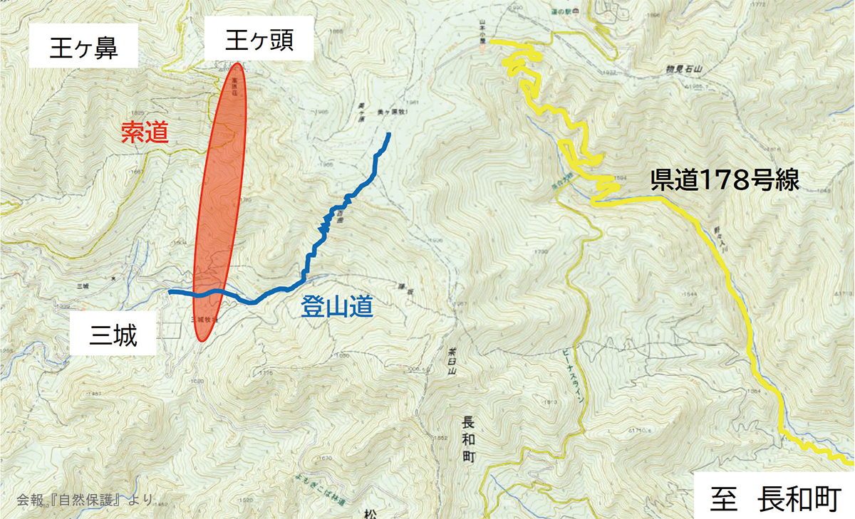 松本市美ヶ原再生計画の地図