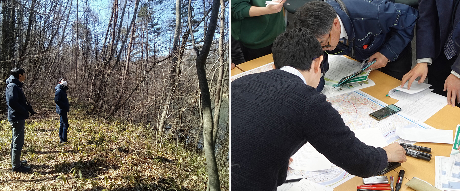 視察と検討の様子