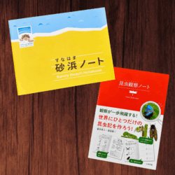 賞品３砂浜ノート＆昆虫観察ノートの画像