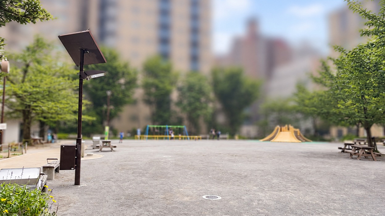 都市部の公園の写真
